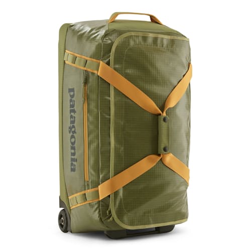 laydown image of Black Hole Wheeled Duffel Bag - 70L