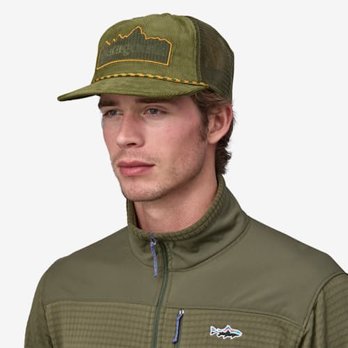 on model image of Fly Catcher Hat