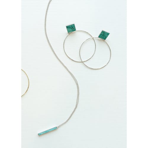 laydown detail image of Women's Silver Turquoise Jewelry Bundle