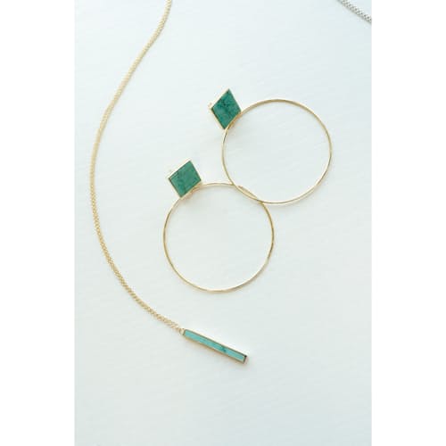 laydown image of Women's Gold Turquoise Jewelry Bundle