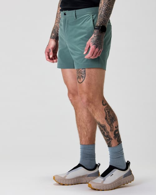 on model image of Equator Hybrid Short - 5"