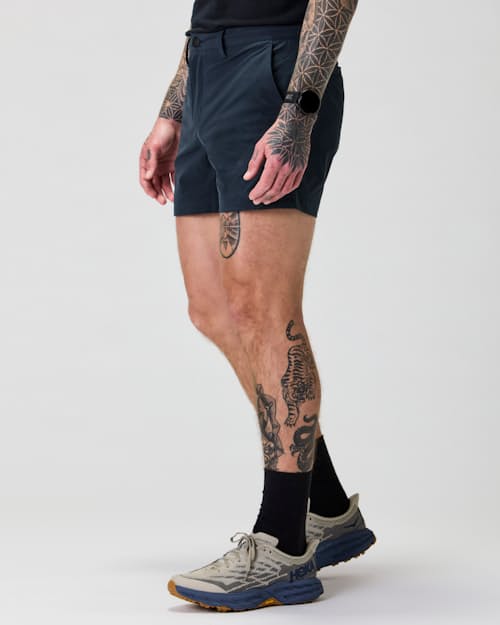 on model image of Equator Hybrid Short - 5"