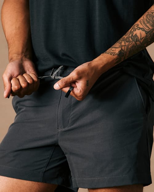 on model image of Equator Hybrid Short - 5"