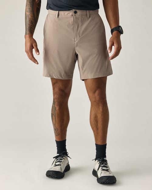 on model image of Equator Hybrid Short - 7"
