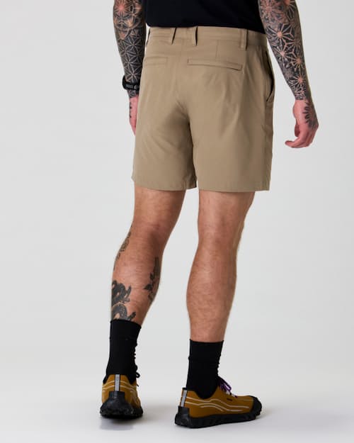 on model image of Equator Hybrid Short - 7"