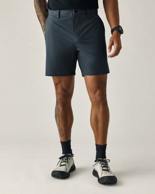 on model image of Equator Hybrid Short - 7"