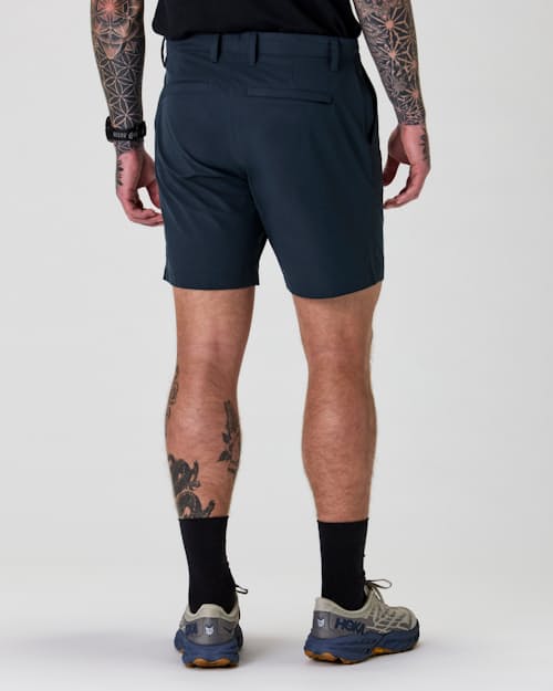 on model image of Equator Hybrid Short - 7"
