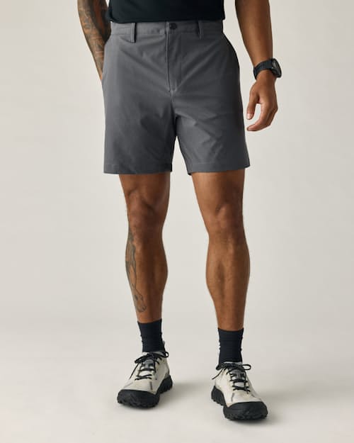 on model image of Equator Hybrid Short - 7"