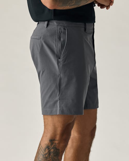 on model image of Equator Hybrid Short - 7"