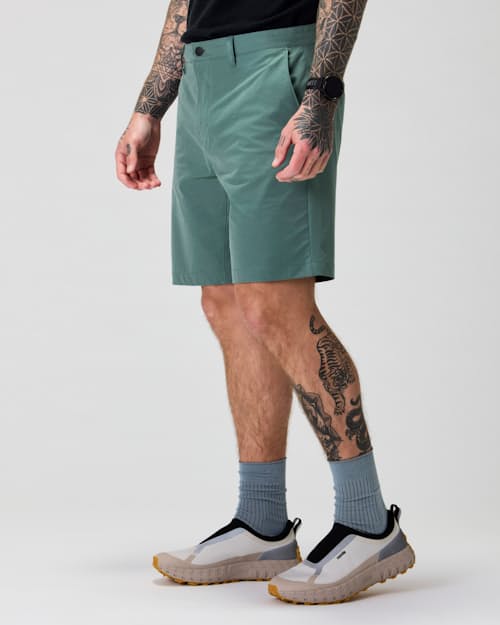 on model image of Equator Hybrid Short - 9"