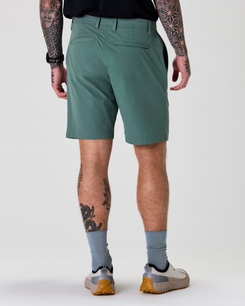 on model image of Equator Hybrid Short - 9"