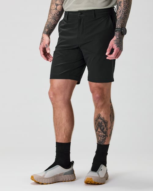 on model image of Equator Hybrid Short - 9"