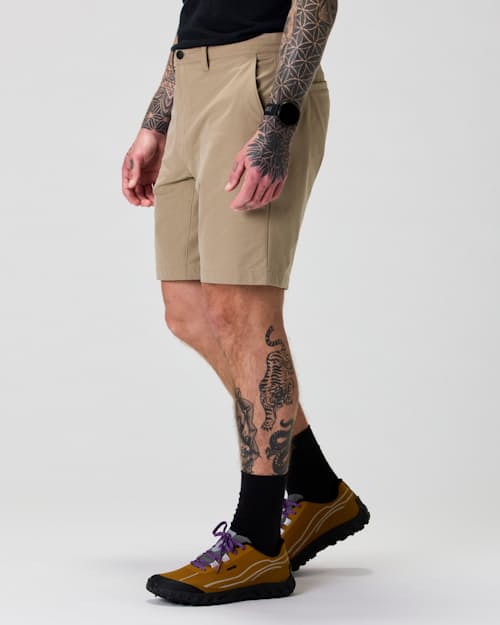 on model image of Equator Hybrid Short - 9"