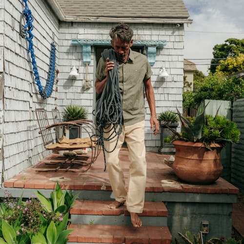 lifestyle image of Rustic Plainweave Chinos