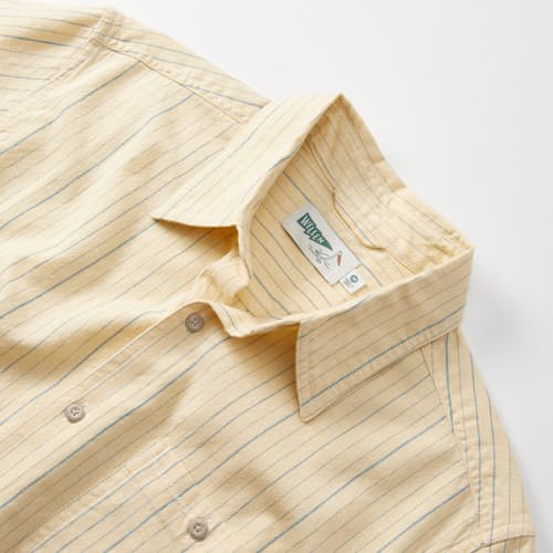laydown detail image of Easy Hemp Stripe Short Sleeve Shirt