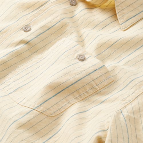 laydown detail image of Easy Hemp Stripe Short Sleeve Shirt