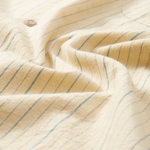 laydown detail image of Easy Hemp Stripe Short Sleeve Shirt