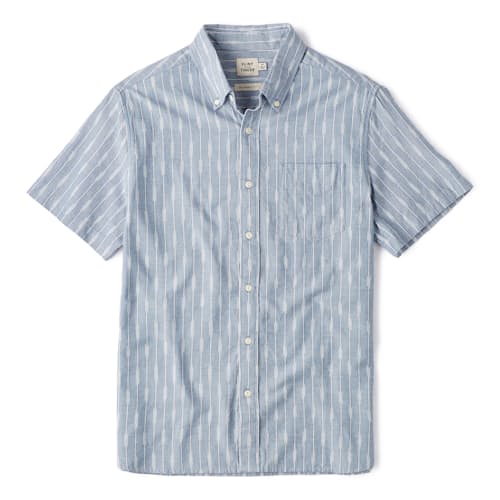laydown image of Classic Chambray Short Sleeve Shirt
