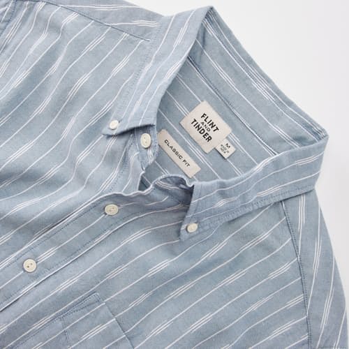 laydown detail image of Classic Chambray Short Sleeve Shirt