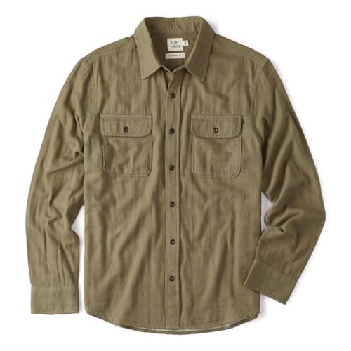 laydown image of Double Gauze Utility Shirt