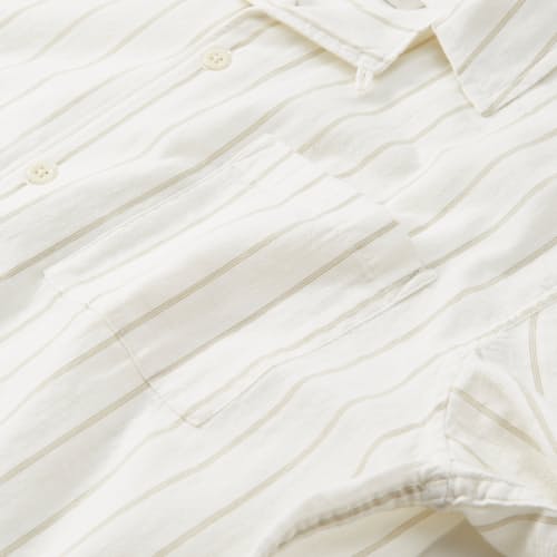 laydown detail image of Camp Collar Stripe Short Sleeve Shirt