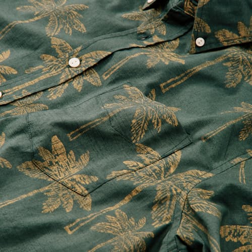 laydown detail image of Classic Slub Palm Short Sleeve Shirt