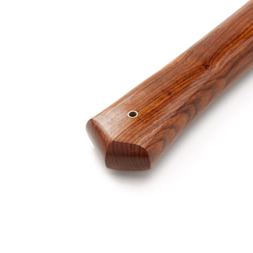 laydown image of Damascus Backwoods Camp Axe