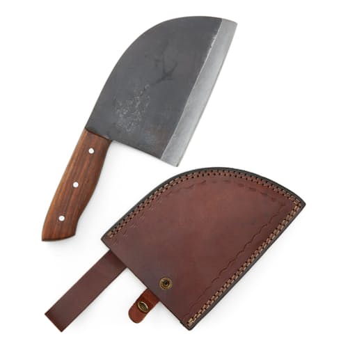 laydown image of Butcher Kitchen Cleaver