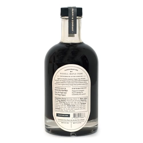 laydown image of Spicy Barrel-Aged Maple Syrup