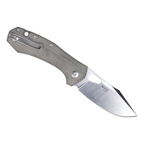 laydown image of Ace Atelier Green Canvas Knife