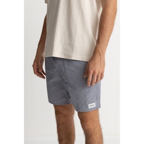 on model image of Seersucker Stripe Jam Short - 7.5"