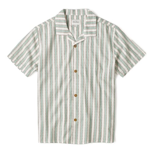 laydown image of Vacation Stripe Short Sleeve Shirt