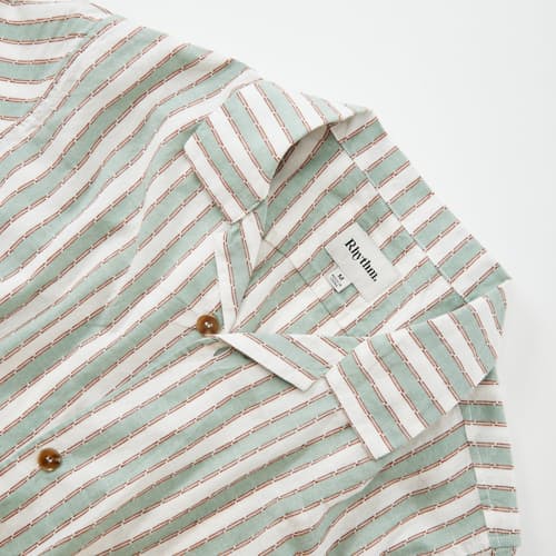 laydown detail image of Vacation Stripe Short Sleeve Shirt