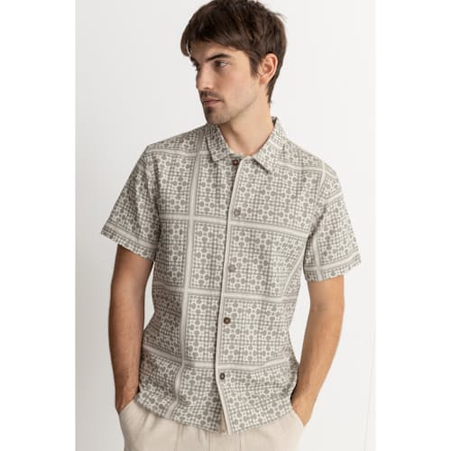 on model image of Tile Short Sleeve Shirt