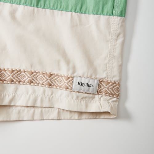 laydown detail image of Heritage Splice Trim Surf Trunk Shorts