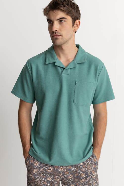 on model image of Vintage Terry Polo