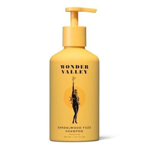 laydown image of Sandalwood Yuzu Shampoo