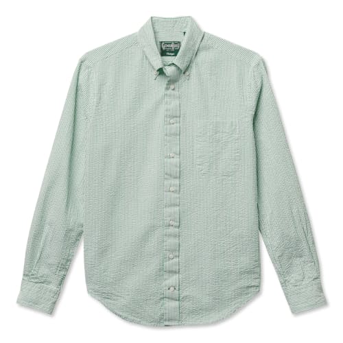 laydown image of Yarn Dyed Seersucker Shirt