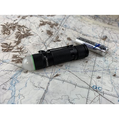 laydown image of Domed Strobe Mini Flashlight