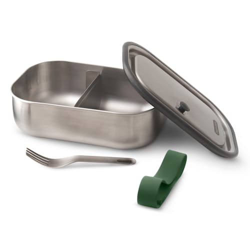 laydown image of Stainless Steel Large Lunch Box