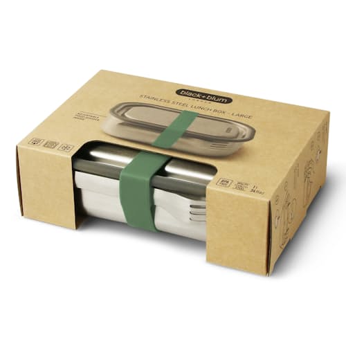 laydown image of Stainless Steel Large Lunch Box