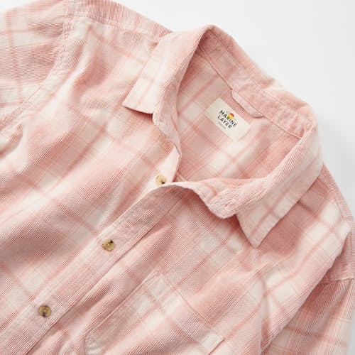 laydown detail image of Lightweight Plaid Cord Shirt