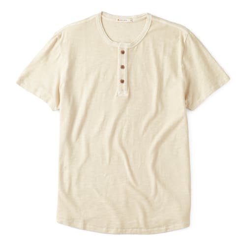laydown image of Vintage Heavy Slub Henley