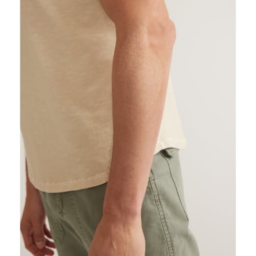 on model image of Vintage Heavy Slub Henley