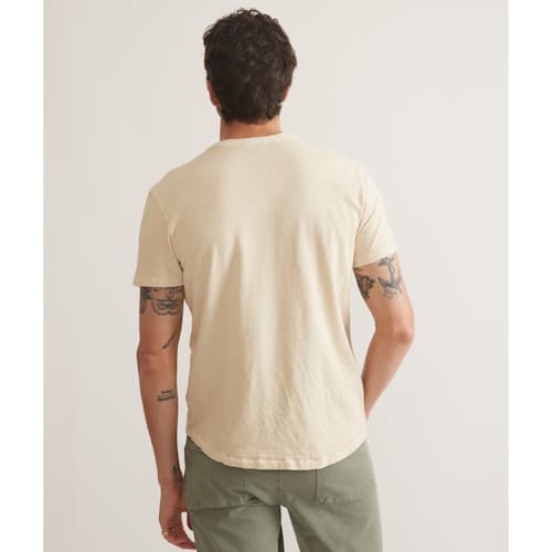 on model image of Vintage Heavy Slub Henley