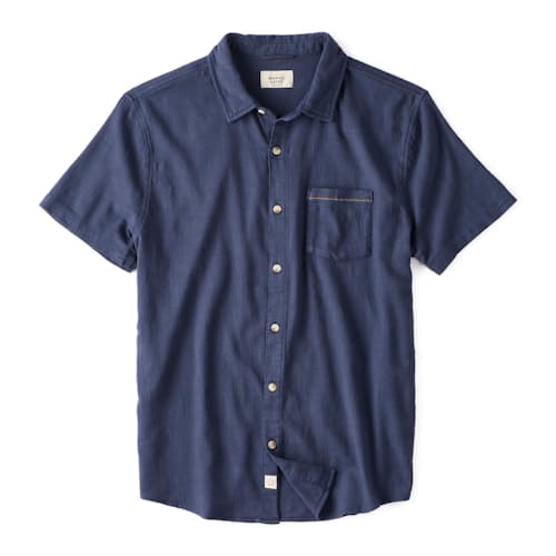 laydown image of Classic Stretch Selvage Short Sleeve Shirt