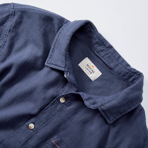 laydown detail image of Classic Stretch Selvage Short Sleeve Shirt