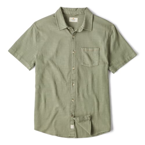laydown image of Classic Stretch Selvage Short Sleeve Shirt