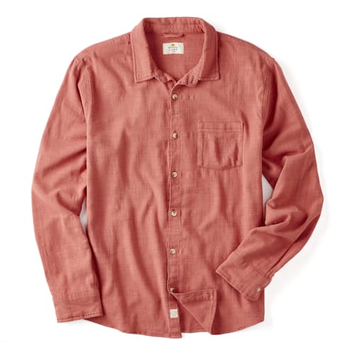 laydown image of Classic Stretch Selvage Long Sleeve Shirt