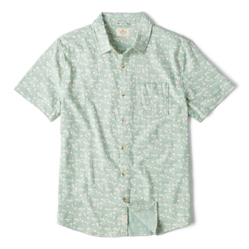 laydown image of Classic Stretch Selvage Short Sleeve Shirt
